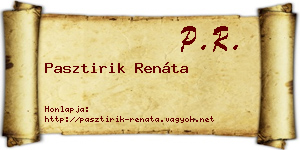 Pasztirik Renáta névjegykártya